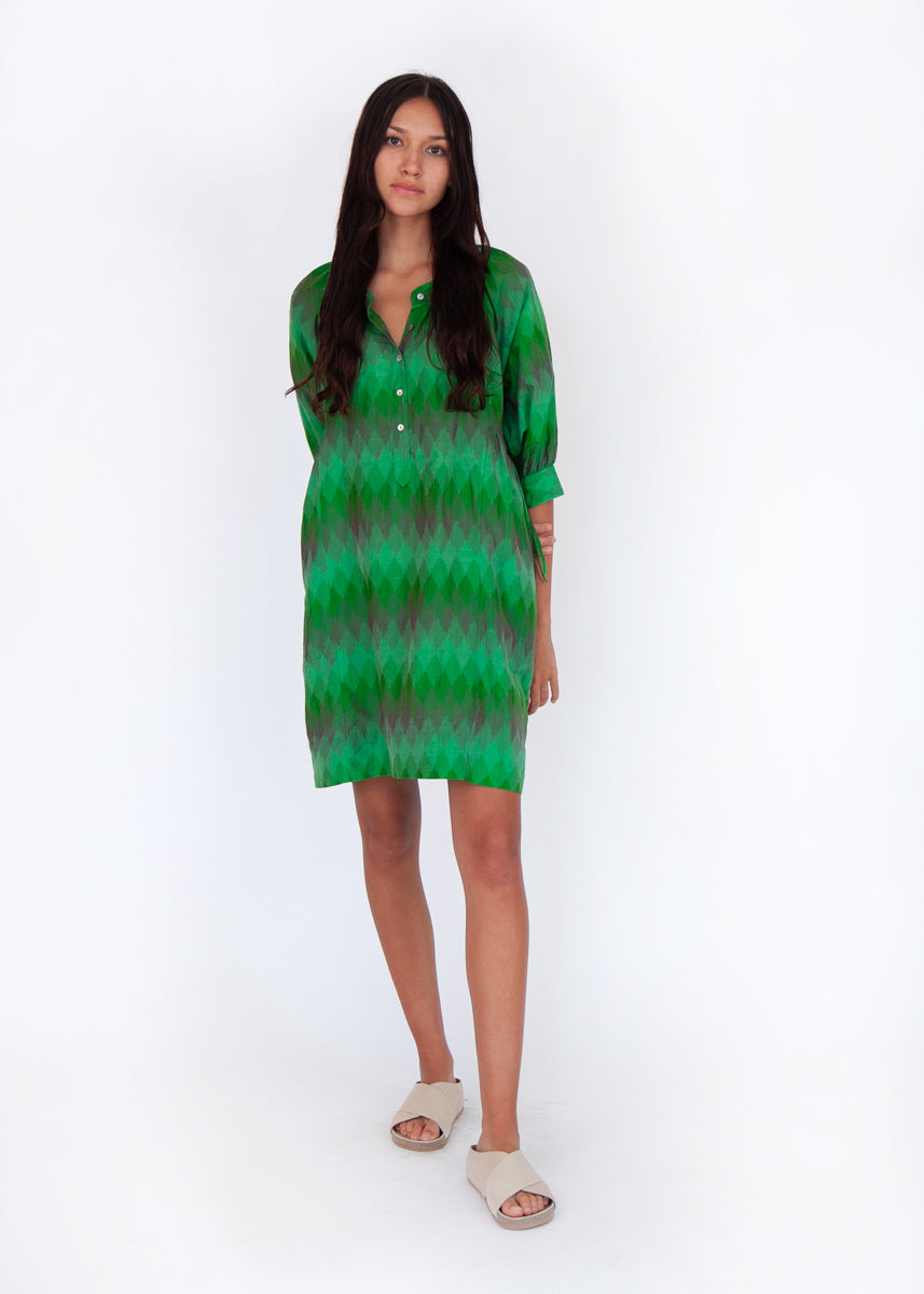 Shireen Ikat Shirtdress - Cactus