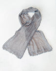 Dupatta Plain Scarf - Silver