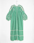Sirena Dress Long Sleeves Gingham - Green