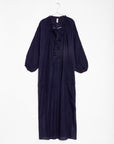 Ruffle Caftan - Navy Pinstripe by Two