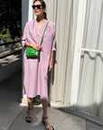 Pocket Grid Caftan - Mauve by Two