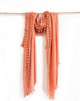 Dupatta Noor Shawl, Old Coral